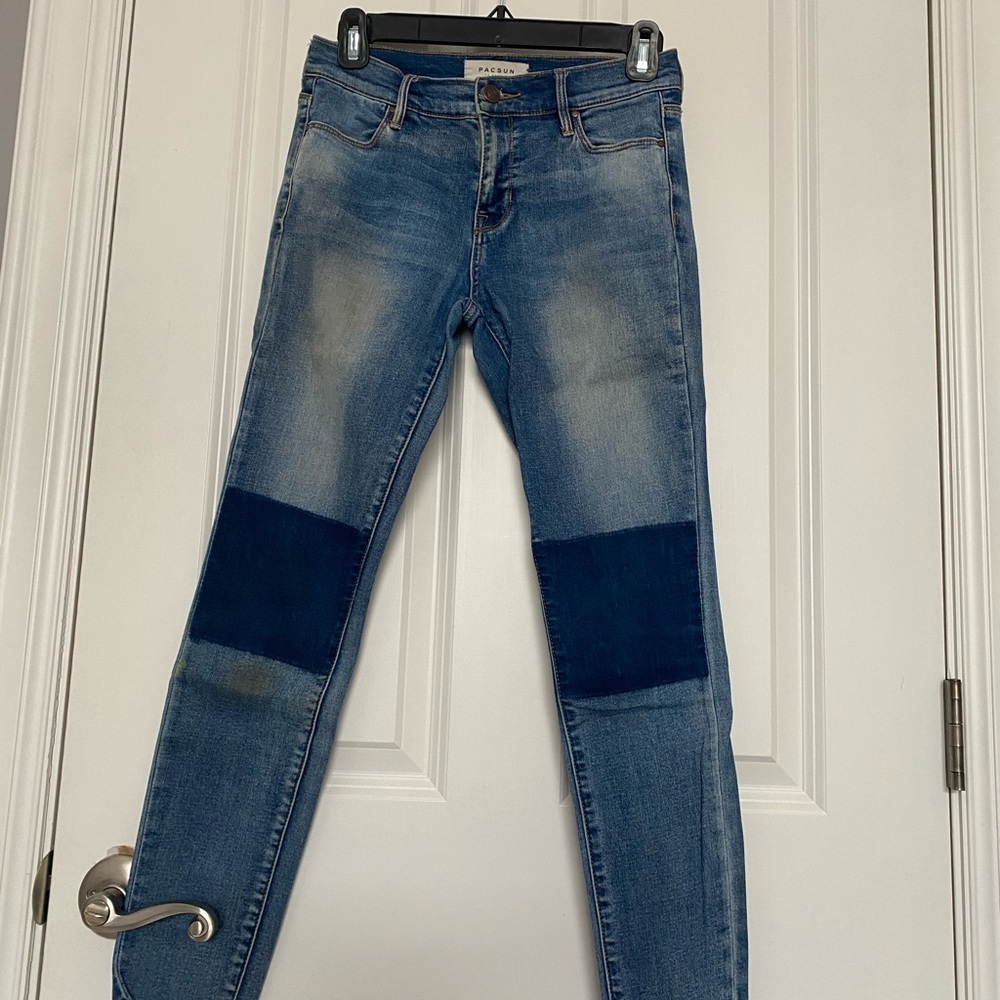 Pacsun patchwork skinny jeans